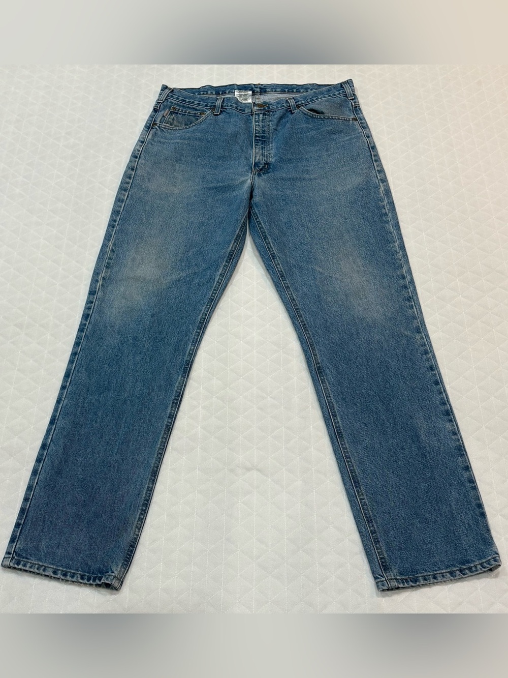 Carhartt Traditional Fit Jeans Men’s 38X34 Light washed Denim Workwear Durable